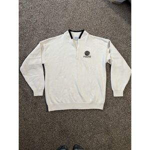 VTG Vela Sheen Purdue University 1/4 Zip Sweater Size XL Embroidered Boilermaker